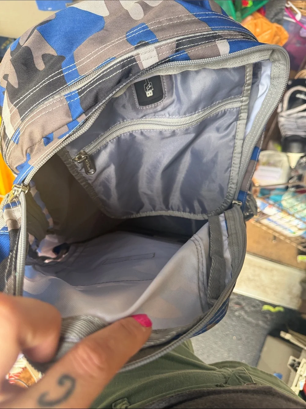LL Bean Deluxe Bookpack IV Laptop Bag 37L Backpack Vintage Ocean Camouflage